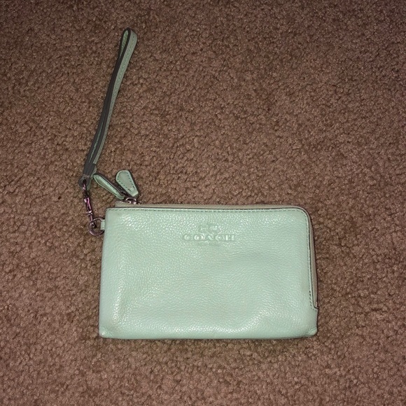 Coach Handbags - Authentic Coach mint green wristlet